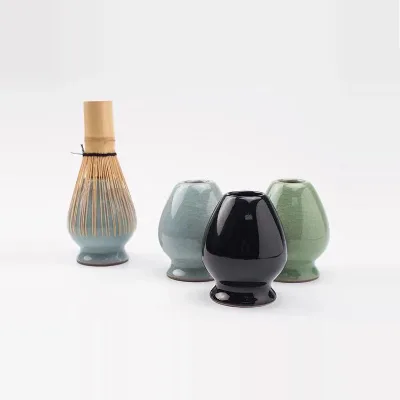 High Quality Colourful Ceramic Matcha Whisk Holder Porcelain Matcha Whisk and Stand Matcha Tea Chasen Holder Accessories Tools