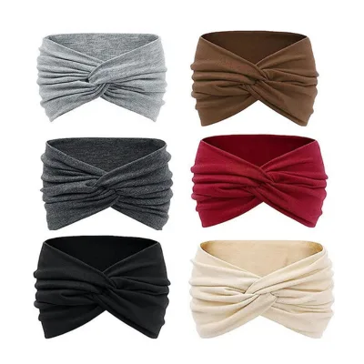 Solid Color Hair Band Simple Stretch Headwrap Hair Headband Yoga Sports Running Spa Skincare Headband