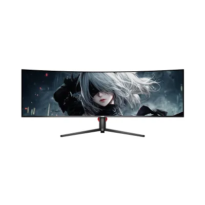 49-Inch Curved HDR Desktop Gaming LCD Monitor 144Hz Refresh Rate 21:9 Aspect Ratio Height Adjustable Stand Speaker Low Blue DP