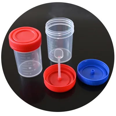 Factory Supply Disposable Plastic Sample Cup Sputum Specimen Collector Stool Urine Container