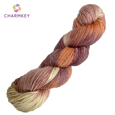 High Quality Long Space Jacquard Dyed 100% Merino Wool Yarn Crochet for Hand Knitting