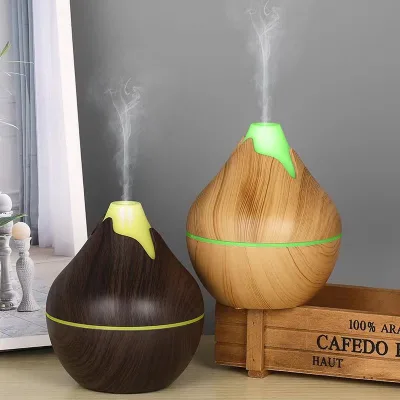Electric Portable Wood Grain Plastic Ultrasonic Aroma Diffuser Auto Spray Humidifier Home Bedroom Car Desktop Aromatherapy 1