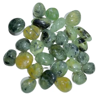 wholesale healing rock quartz polished natural prehnite tumbled stone