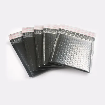 Seal Adhesive Waterproof Black Pearlized Film Bubble Mailers Custom POLY Bubble Bag Shipping Bags Envelope