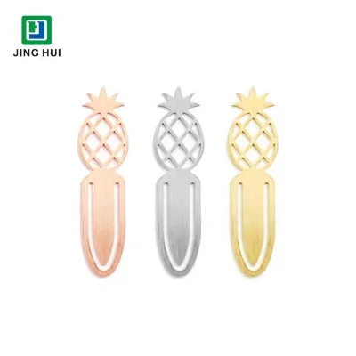 Hot Sale Custom Design Book Accessories Metal Pineapple Bookmark