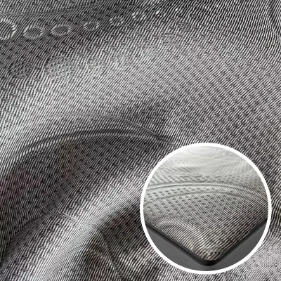 Breathable Waterproof Flame Retardant Stretch Yarn Dyed Organic Jacquard Dot 100% Polyester Knitted Mattress Fabric