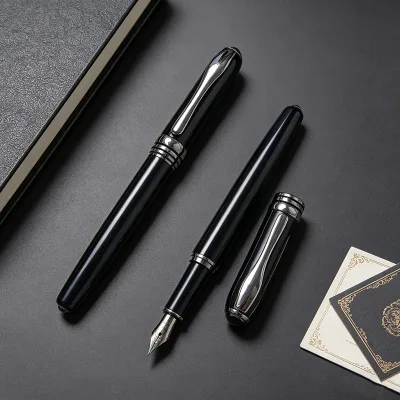 Factory Wholesale Light Luxury High Color Value Business Meeting Office Gift Pen Set logo Stationery Calligraphy 0.5mm Metal