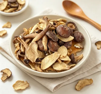 Vacuum Fried Mixed Mushroom Crisps Low Oil Halal Certified Crispy Healthy Snack for Bulk Wholesale