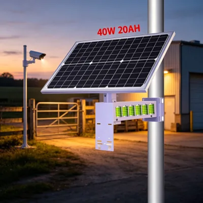DC5V 12V Solar Power Kit for Amcrest Security Camera System Waterproof IP66 Solar Battery Supply with Pole Installation Support