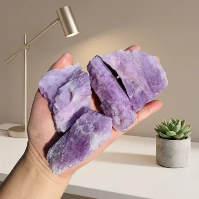 Wholesale Natural Rough Stone Purple Raw Kunzite Mineral Crystal Specimen for Decor Gifts