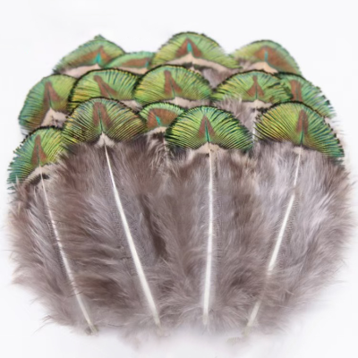 Small Size Gold Peacock Feather