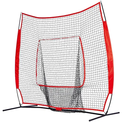 China Factory Good Quality 7X7'  Baseball Backstop Softball Practice Net with Strike Zone Target and Carry Bag