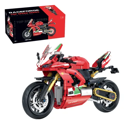 1:8 Ducati Motorcycle Building Kit,597Pcs Block Set for Kids & Adults,Building Blocks Toy Racing Motorcycle Model for Collectors
