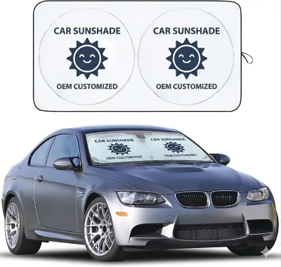 Summer Essential Windshield Sun Shade Blocks 99% Heat Foldable Sunshade Keeps Cooling Portable Daily Tool