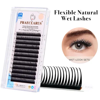 New-Hot Selling Manga Wet-lashes Wholesale Eyelash Extensions Supplies Full Strip Eyelashes Wet Look Lashes Enlarged Double-Eye