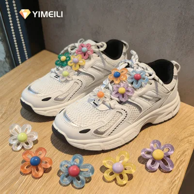 YML&Hollow Irregular Flower Shoelace Buckle German Training Shoes Decor DIY Sneaker Pendant Charms