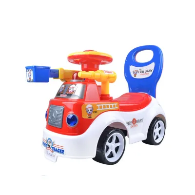 Manufacturer-Supplied Red Plastic Children's Tricycle Swing Car With Music for Kids Aged 2 to 4 Years