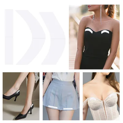 Straight Curved Lingerie Tape Strips Double Sided Adhesive for Clothing Brands Wholesale