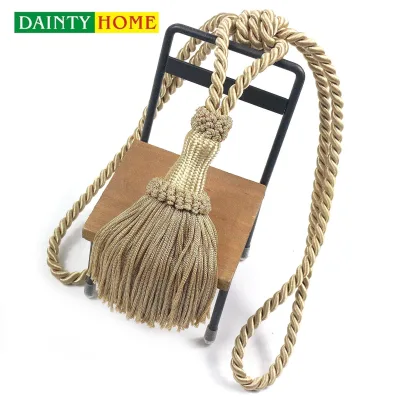 Delicate Decorative 100% Polyester 41cm Gold Curtain Tassel