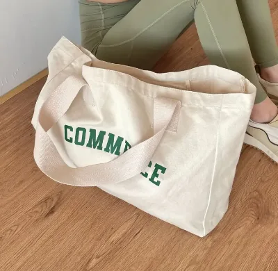 Hot Selling Travel Sport Fitness Large Capacity Custom Canvas Cotton Tote Bag