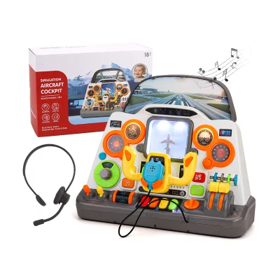 Zhorya Musical Light-up Baby Toy Creative Sensory Cognition Flight Educational Kids Interactive Simulation Driving Toy