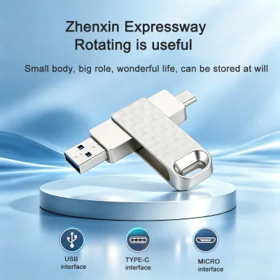 Type-c 2.0 3.0 Pen Drive 16GB 32GB 64GB 128GB 2 in 1 Metal USB-C USB Flash Drive Free Laser logo