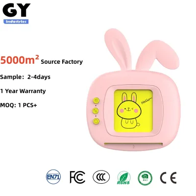 New Model Rabbit Camera Children's Early Education ABS Plastic Lithium Battery Flash Card Reader for 0-14 Years Old English