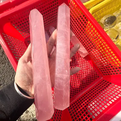 Crystal Tower 1 Pc extra Large Rose Quartz Tower 2kg Rose Quartz Tower Large Rose Quartz Tower