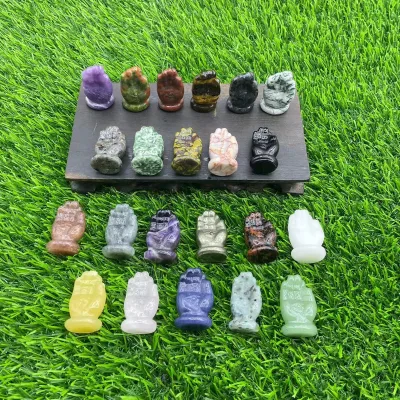3cm Crystal Carvings Gemstones Buddha Hands Customized Available Crystal Craft Gift Souvenir Healing Stones