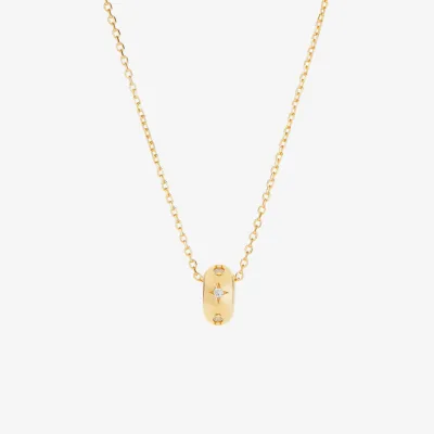 Simple Hot Selling 18K Gold Plated Cubic Zircon Star Circle Pendant Necklace Jewelry