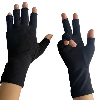 Compression Half Finger Hand Gloves for Arthritis Sufferers, Physical Rehabilitation Auxiliary Hand Care Gloves