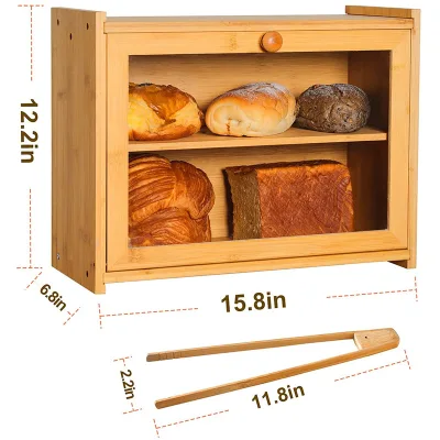 Customizable Handmade Bamboo Plywood Double-Layer Cake Bread Storage Box for Gift Craft Shandong Origin CNGLEE Brand Model