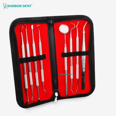 8pcs Manual Dental Carving Plaster Knife Spatula Stainless Steel Teeth Wax Dentist Tool Kit Instrument Organizer