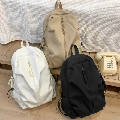 Large Capacity 36-55L Backpack Unisex Waterproof Polyester Zipper Closure Letter Pattern Solid Color Fashion