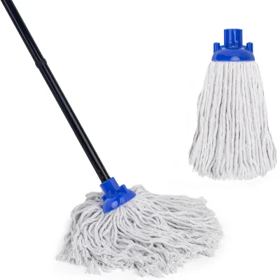 CF Long Handle Lightweight Quick Absorption High Durability Cotton Thread Cloth Cleaning Mop Floor Cleaning for Home Deck
