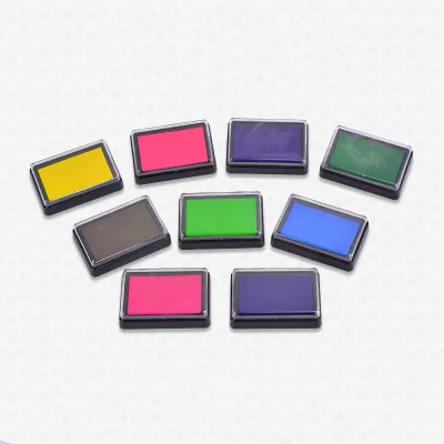 Hot Sale Non-toxic DIY Craft Scrapbooking Rectangle Stamp Pad Multi Colors Ink Pad Quick Dry Waterproof Ink Pad Kit for Children