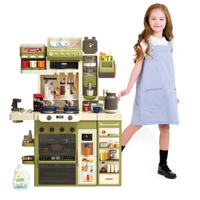 Multi-function Children Kitchen Toy Plastic ABS Role Play House Chef Toy 71PCS Big Size Cooking Toy for Kids