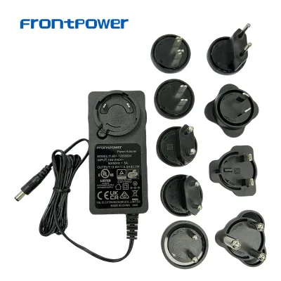 12V 5A 15V 4A 24V 2.5A 2.7A 19V 3.4A 65W Interchangeable Plug Power Adapter for Water Dispenser Electric Blanket