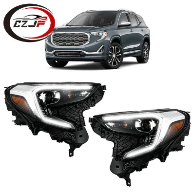 CZJF Auto Parts Front Headlamp Assembly for GMC Terrain 2018 2019 2020 2021 Composite Headlight LH RH Pair HID 84815558 84751230