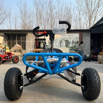 New Arrival Gas Powered 4Wheel Go Kart 90CC 2Stroke Motor 6Inch Tyre Chain Offroad Racing Buggy Outdoor Entertainment Ride Car