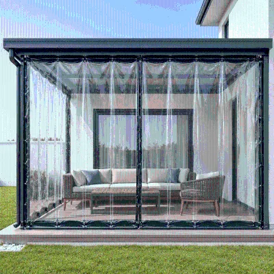 3m X 3m Transparent Waterproof PVC Sheet for Backyard Canopy Balcony Rain Cover and Home Garden Shelter