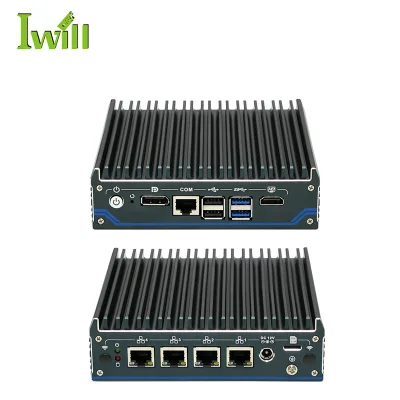 12th Gen Elkhart Lake Mini Pc 4 In-tel Lan J6412 Micro Firewall Appliance with a 4G LTE Modem