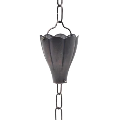 Japanese Style Rain Chain Outlet Outdoor Lotus Type Copper Rain Chain for Gutter Systems