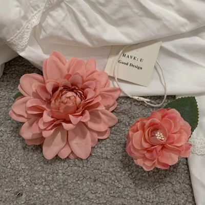 Fairy Flowers Hair Claw Clip Retro Artistic Camellia Hairpin Side Clips Hair Claws for Women Accessories
