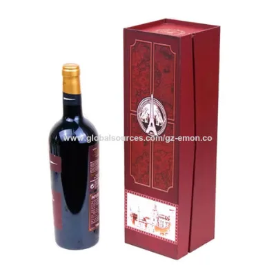 custom logo cardboard paper wine box for single 1 750ml wine bottle packaging display packaging paper wine box supplier
