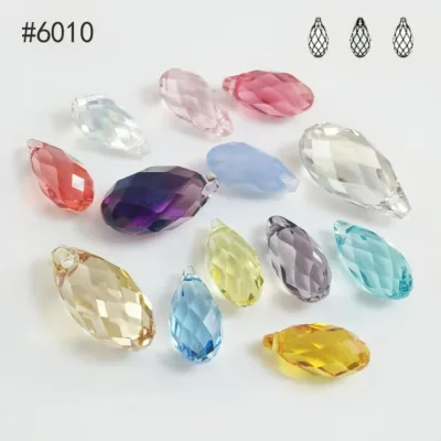 6010 Briolette Clear Cut Crystal Source Austria DIY Pendant Necklace Bracelet Earrings Hanging Rhinestones Glass Material