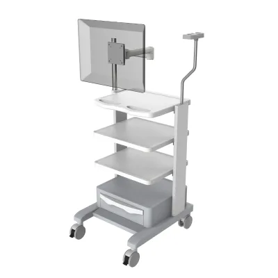 Medical Endoscopy Cart Laparoscopy Trolley with Drawer Wheels Casters  for Hospital