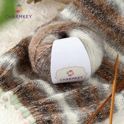 Mohair Space Dyed Yarn 25g Colorful Gradient Mohair Yarn for Hand & Machine Knitting Scarf Hat Sweater Wholesale