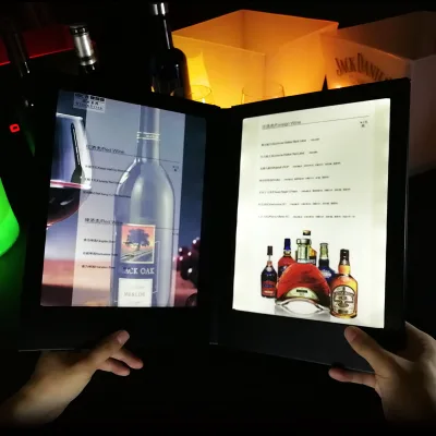Rechargeable Led Light Menu Led Backlit Menu Led Menu Display