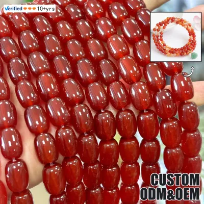 Red Agate Beads Wholesale Section Abacus Gourd Water Droplet Tube Round Shape Agate Beads for Jewelry Making